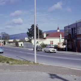 Fergusson Drive, looking west from King Street level crossing.