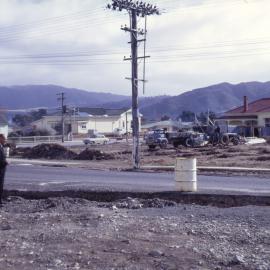 Magnus Motors site on King Street; mayor George Thomas.