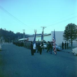 Anzac Day dawn parade, outside King Street RSA, year unknown; 002.