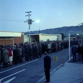 Anzac Day dawn parade, outside King Street RSA, year unknown; 003.