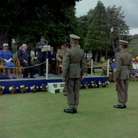 Army charter march 3; Maidstone Park; declaration being read.