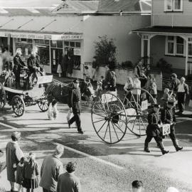 City Status procession No. 23; fire brigades and vintage appliances.