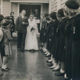 Girls' Brigade Perform Guard of Honour at a Wedding