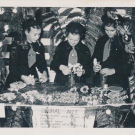 Robyn Rosen, Margaret Andrews and Joy Williamson at Girls Brigade Battalion Function