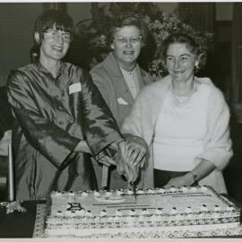 Former Girls Brigade Members Cutting Anniversary Cake