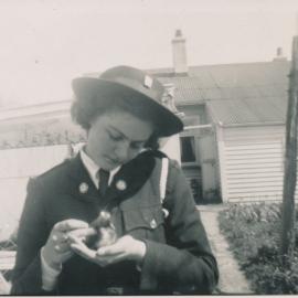 Self with Chicken; 1953