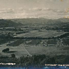 Trentham Camp overall view 1916 or later; camp and racecourse