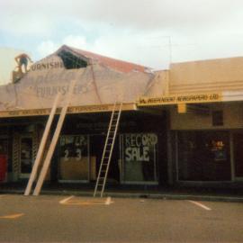 Main Street shops, north side; opposite Bank of New Zealand; February 1978