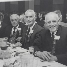 Upper Hutt Rugby Club jubilee dinner group; five identified.