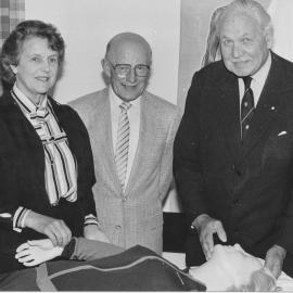 St John Ambulance Brigade; Lady Cathcart, Upper Hutt chairman Dr Denys Heginbotham, and Lord Prior of the Order, Major-General Earl Cathcart.