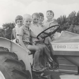 Silver Plough ploughing match 1966, Mangaroa valley; children from Mangaroa School.