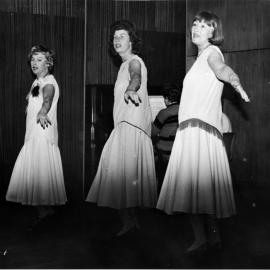 Wesley Revue at the Hapai Club; June Henwood, Lorraine Boyd, Shirley Mahoney.
