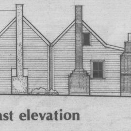 Golder cottage; architect's drawing; east elevation.