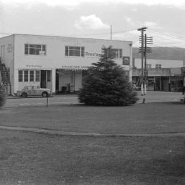 Main Street, c.1974; Clouston's building, from the grounds of St Hilda's Church