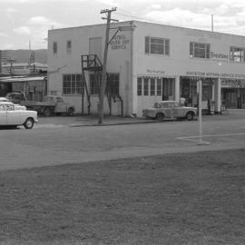 Main Street, c.1974; Clouston's building, from the grounds of St Hilda's Church