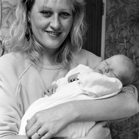 Kim Brooks and baby Shaan Spence, born at Elderslea during the Parents' Centre's April 17-23 publicity week.