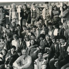 Upper Hutt College 1984; Form 7/Year 13 casual crowd 