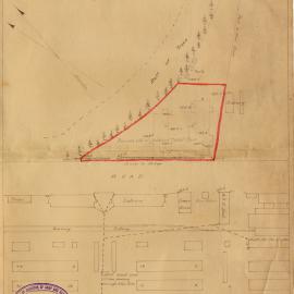 Trentham Camp; plan of proposed site of soldiers' social club, 1916