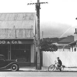 Main St, Upper Hutt, Jan. 1948; south side 11, Hazelwoods-Bank of Australasia (R14)