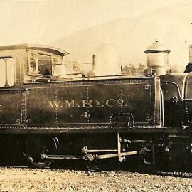 New Zealand Railways locomotive, Wh 2-6-2 T class; number 449 (Manawatu No 4)