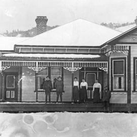 Collett family home; snow