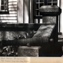 Old house; Barton homestead album  8; 'The Manor House', Trentham; old ship's cannon.