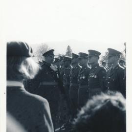 City status celebrations 1966 , Maidstone Park; Governpor-General inspecting troops.