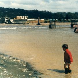 Totara Park bridge 13, looking south;first span complete; second partly complete.