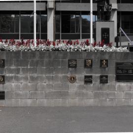 Memorial plaques, Civic Centre; civilian wall overview.