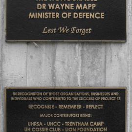 Memorial, Civic Centre; 'Grandad' memorial garden markers.