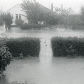Flood, 1963; view from 32 Moonshine Road.