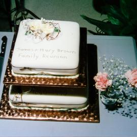 Brown Family reunion; cake.