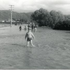 Flood, 1963; Moonshine Road, looking south from near the Moonshine bridge.