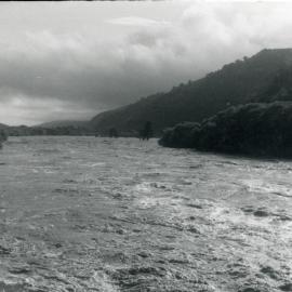 Flood, 1963; view from Moonshine Bridge, looking downstream.