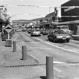 Main Street; pedestrian precinct bollards trimmed.