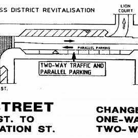 Traffic management 1992; Main Street changes, Princes Street-Station Street.
