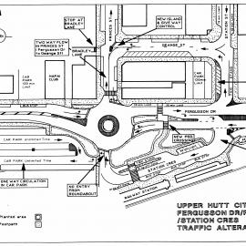 Traffic management 1992; Fergusson Drive/railway station/Woolworths area.