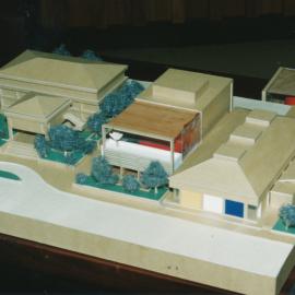 Civic buildings; model including new Arts Centre