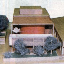 Civic Centre; addition of arts centre; model of building group