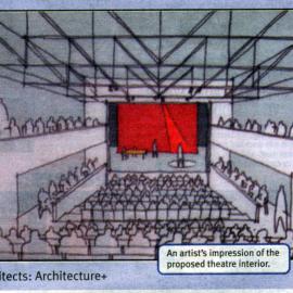 Civic Centre; addition of arts centre; theatre; view of the stage.