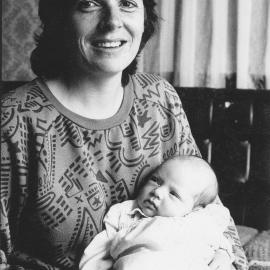 Denise Strawbridge and daughter; first child born in Upper Hutt in 1988.