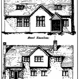 Chapman-Taylor house for A S Winton; front and back elevations.