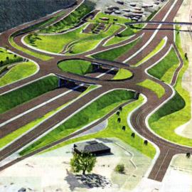 Haywards intersection, State Highways 2 and 58; proposed two-level interchange, 2015.
