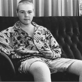 Peter Coombes, 15, recovering from  burns after accident repairing a brick kiln.