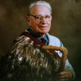 Jock McEwen, in ceremonial cloak