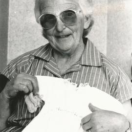 Good Deeds series; Irene Brown, Silverstream; making clothing for Wellington Women's Hospital premature babies.