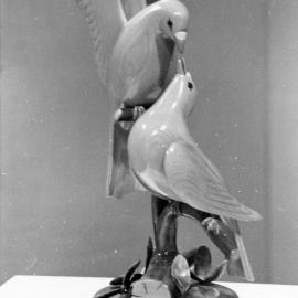 Community Art Gallery; hand-carved and painted wooden birds created by Lower Hutt's Cyril Wills in his retirement.