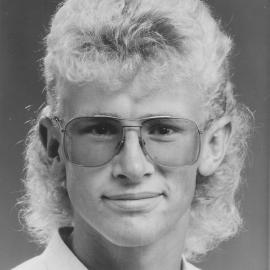 Victoria University; senior scholarship winner Gavin Carr; studying psychology 1988; graduate studies 1989.