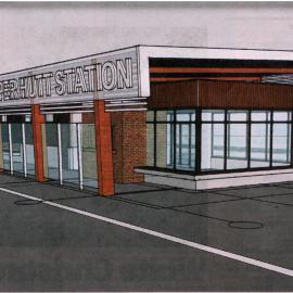 Upper Hutt railway station 2015 17; architect's drawing