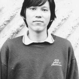 Central Institute of Technology student; Richard Sit (Gim Hoe), Malaysian; top student in first year of computer engineering diploma course.